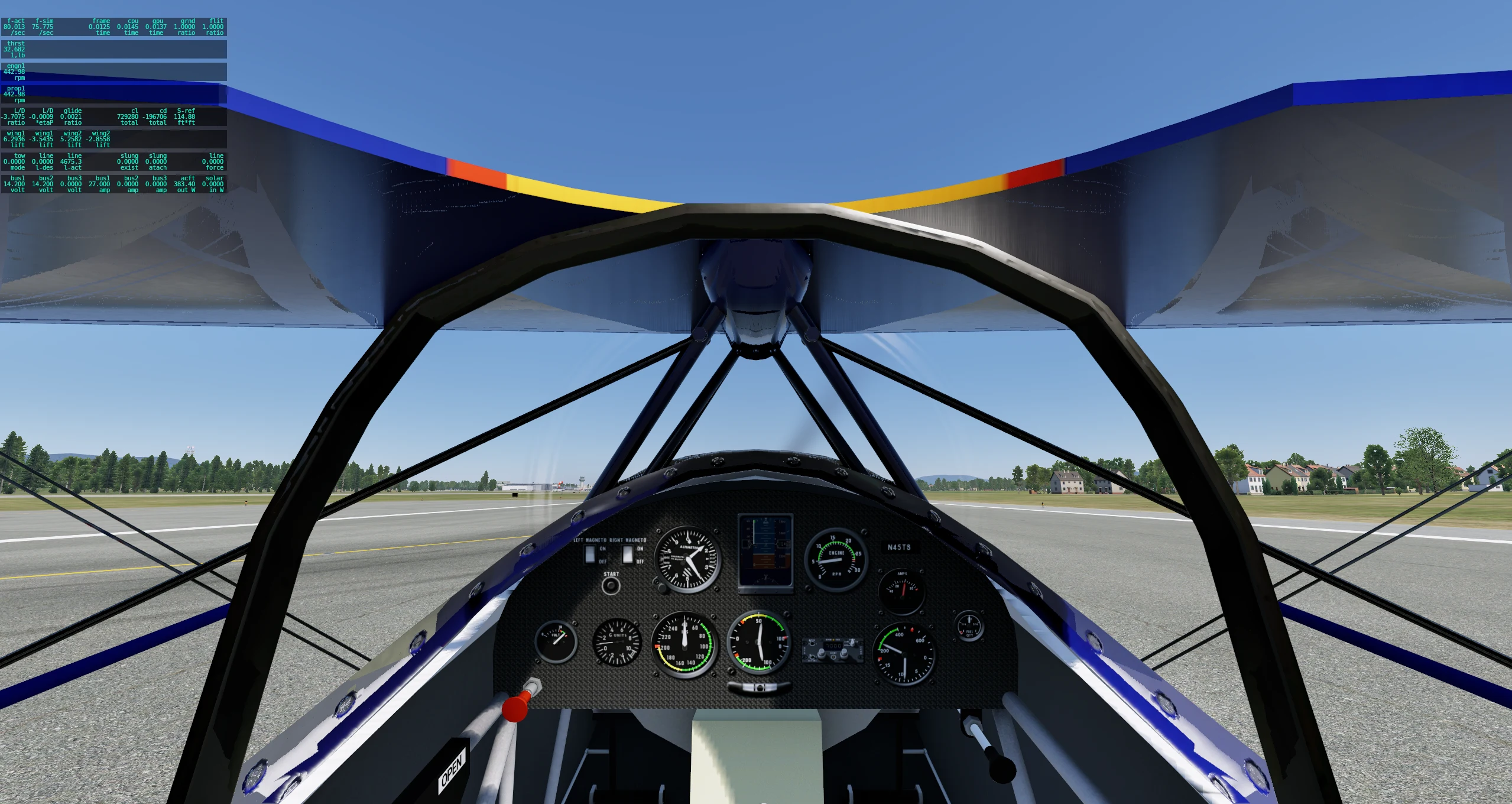 Blue Demon cockpit view
