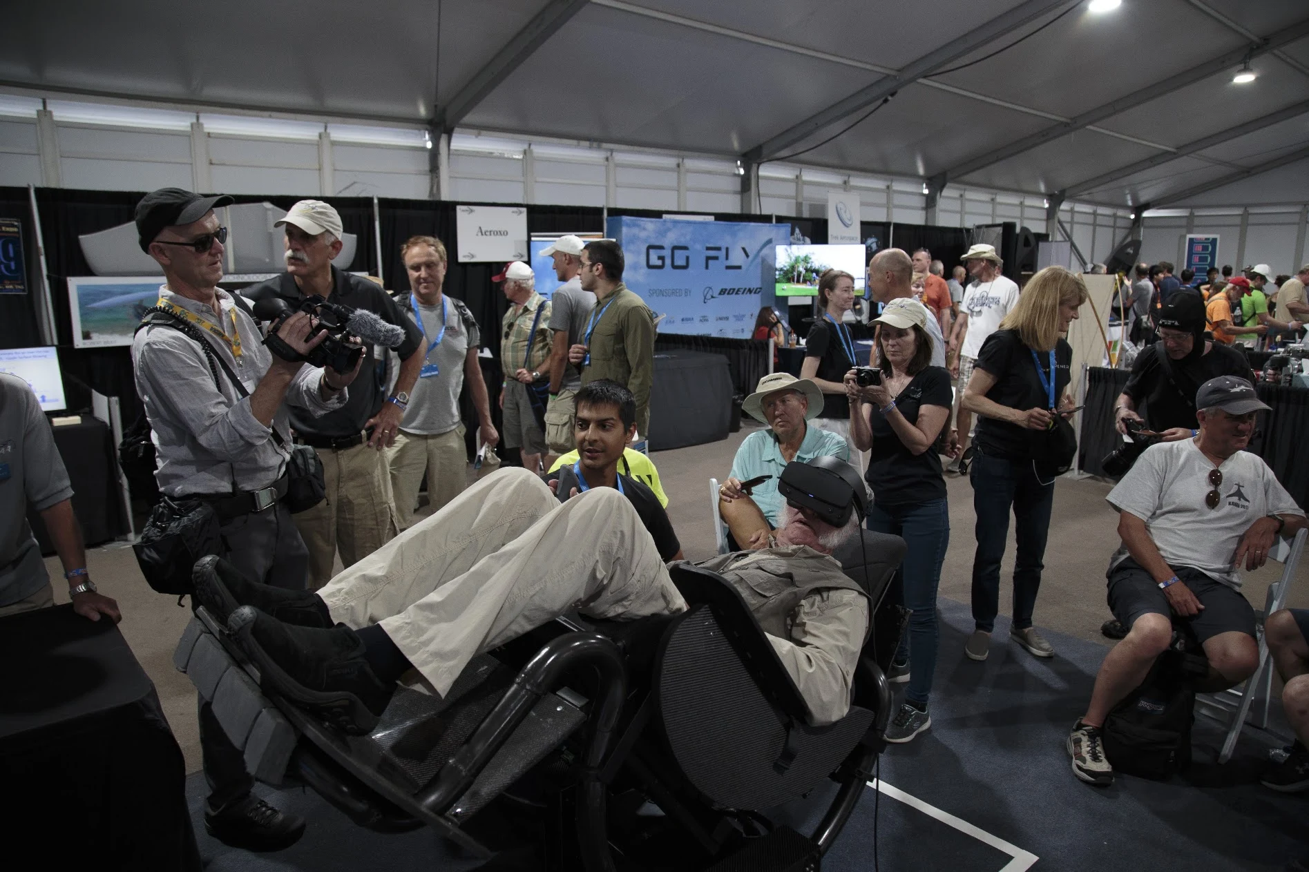 V2 Pivotal Helix Motion Simulator Being Flown by Burt Rutan